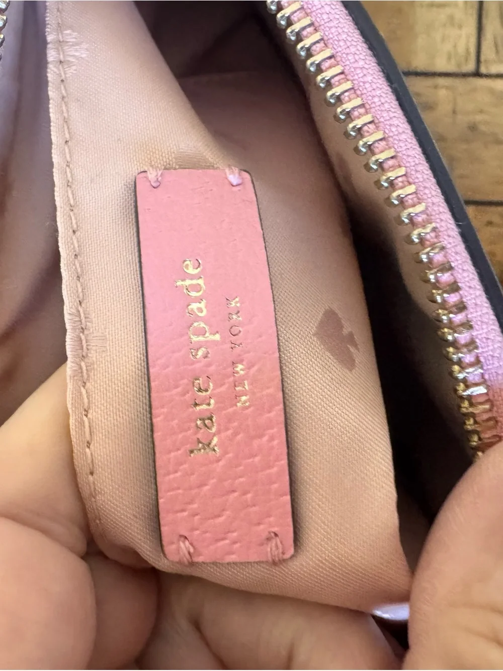 kate spade Pink Pebbled Leather Crossbody Bag with Adjustable Strap